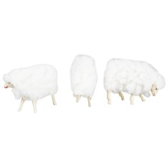 Conjunto de tres ovejas con lana para estatuas de 8-10 2