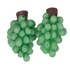 Pareja de racimos de uvas verdes en cm para belén Mondo Presepi
