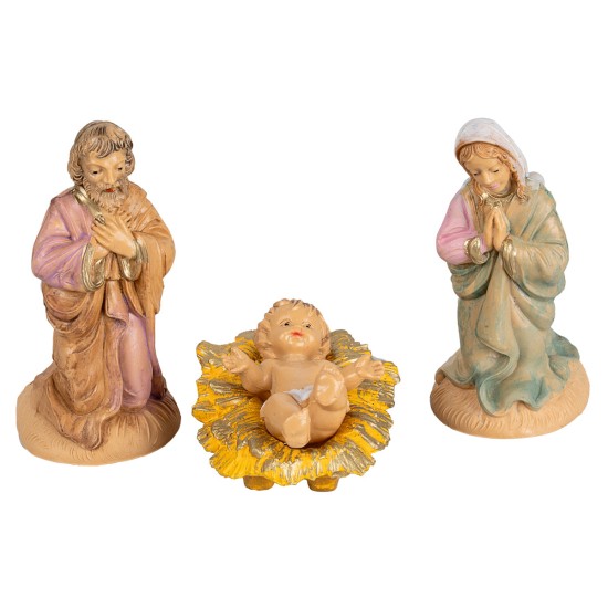 Natividad set 3 piezas en pvc lujo 6 cm para pesebre Mundo Pesebres