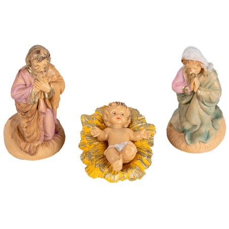 Nativity set 3 pcs in lux PVC 6 cm for Nativity Scene Mondo Presepi