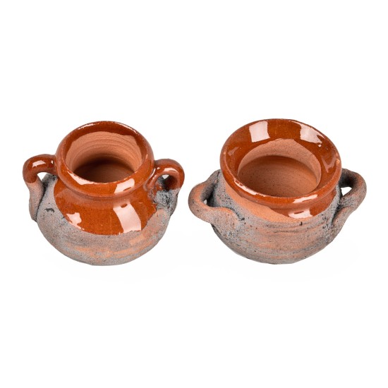 Set de 2 ollas de barro esmaltado 2,2 cm para belén Mondo