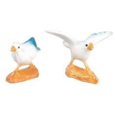 Set due piccioni 2,50 cm per presepe Mondo Presepi