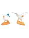 Set of two pigeons 2.50 cm for nativity scene Mondo Presepi