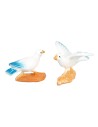 Set de dos palomas 2,50 cm para belén Mondo Presepi
