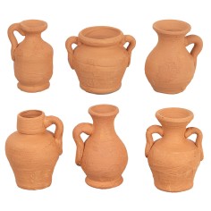 Conjunto de 6 ánforas de terracota de 3,3 cm para belén Mondo Presepi