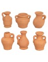Set 6 anfore in terracotta cm 3,3