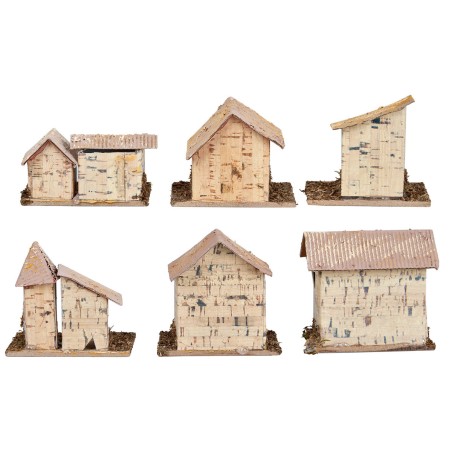Set sei casette presepe 7,8x5,5x7,5 cm per presepe Mondo Presepi