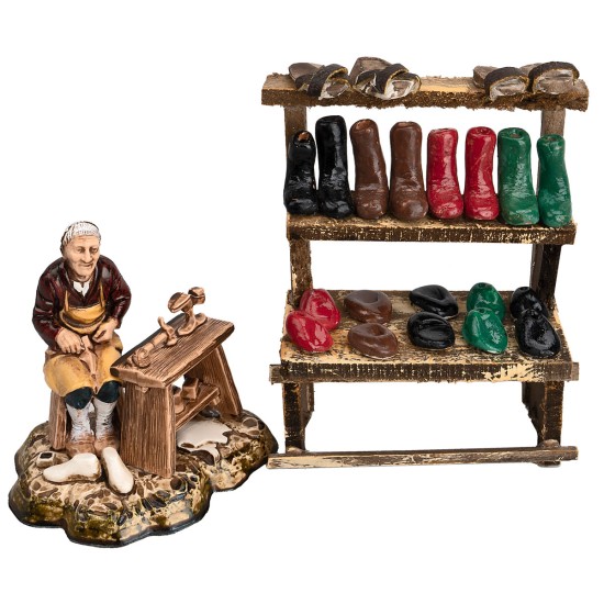 Cobbler's bench h 7.5x5x10 cm for nativity scene Mondo Presepi