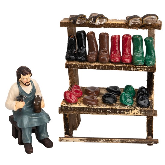 Cobbler's bench h 7.5x5x10 cm for nativity scene Mondo Presepi