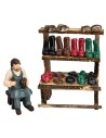 Banco del calzolaio h 7,5x5x10 cm per presepe Mondo Presepi