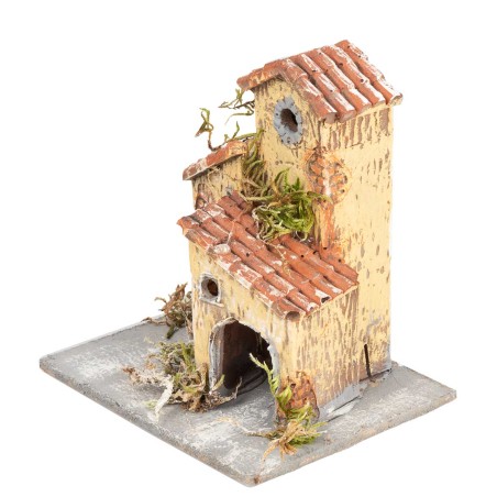 Casa in resina per presepe h 9,8x8x10,5 cm per presepe Mondo