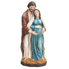 San Giuseppe e Maria incinta 20 cm per presepe Mondo Presepi