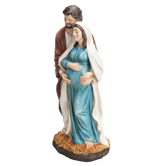 Saint Joseph and Pregnant Mary 20 cm for nativity scene Mondo Presepi