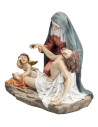 Pietà with Mary, Jesus and little angel series 19 cm in resin for