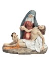 Piedad con María, Jesús y angelito serie 19 cm en resina