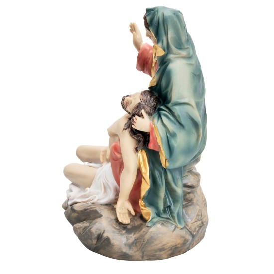 Pietà con Maria e Gesù serie 17 cm in resina