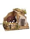 Mulino ad acqua funzionante cm 19,5x15,5x14 h per presepe Mondo