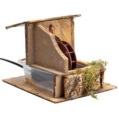 Mulino ad acqua funzionante cm 19,5x15,5x14 h per presepe Mondo 2