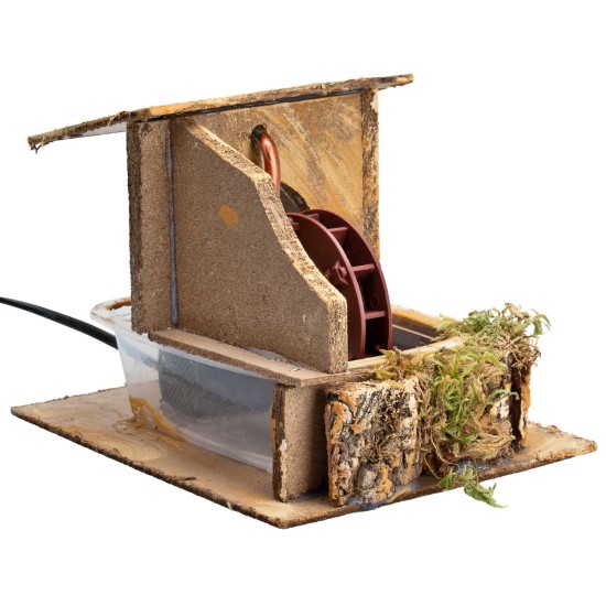 Molino de agua funcionando cm 19,5x15,5x14 h para belén Mundo