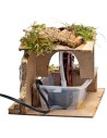 Working water mill 19.5x15.5x14 cm h for Mondo nativity scene