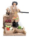Fruit seller with moving scale 12 cm for Mondo nativity scene