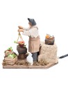 Fruit seller with moving scale 12 cm for Mondo nativity scene