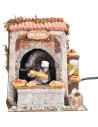 Pizza maker 10 cm moving with working light for nativity scene