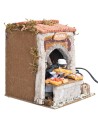 Pizza maker 10 cm moving with working light for nativity scene