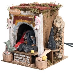 Pescivendolo 9 cm in movimento con luce funzionante per presepe 2