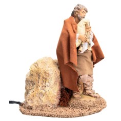 Zampognaro in movimento 19 cm Fontanini per presepe Mondo 2