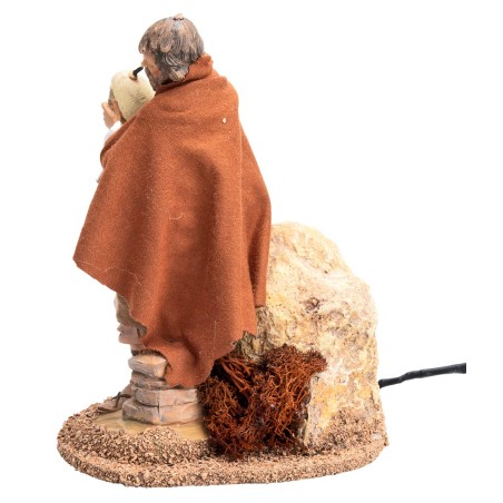 Zampognaro in movimento 19 cm Fontanini per presepe Mondo