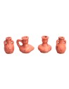 Conjunto de 4 ánforas de terracota de 4 cm para belén Mundo Belenes