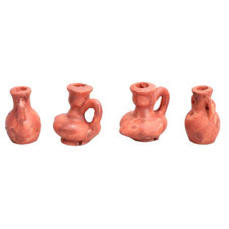 Set 4 anfore in terracotta cm 4 per presepe Mondo Presepi