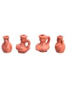 Conjunto de 4 ánforas de terracota de 4 cm para belén Mundo Belenes