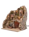 Presepe illuminato con fontana cm 40x30x40 h