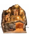 Illuminated nativity scene with fountain cm 40x30x40 h