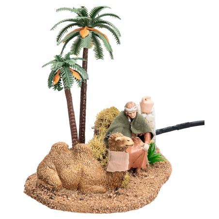 Double movement camel drivers 10 cm for nativity scene Mondo Presepi