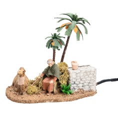 Double movement camel drivers 10 cm for nativity scene Mondo Presepi