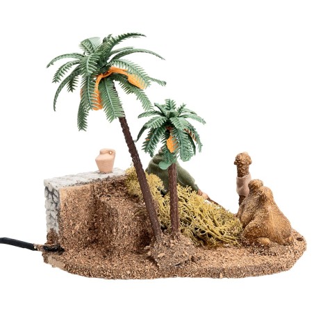 Doppio movimento cammellieri 10 cm per presepe Mondo Presepi