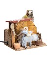 Farmer with donkey 10 cm moving for nativity scene Mondo Presepi