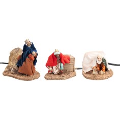 Conjunto de tres Reyes Magos en movimiento 13 cm para belén Mundo Pesebres 2