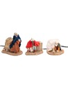 Set tre Re Magi in movimento 13 cm per presepe Mondo Presepi