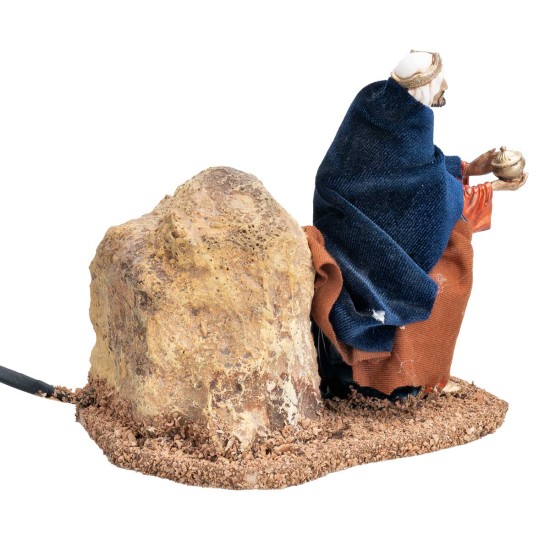 Set of three moving Wise Men 13 cm for nativity scene Mondo Presepi