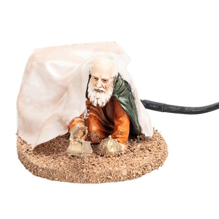 Set tre Re Magi in movimento 13 cm per presepe Mondo Presepi