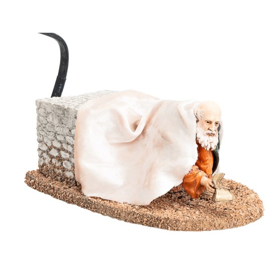 Set tre Re Magi in movimento 13 cm per presepe Mondo Presepi