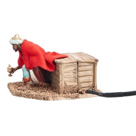 Set of three moving Wise Men 13 cm for nativity scene Mondo Presepi