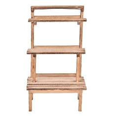 Banco espositivo in legno a più ripiani cm 10x7x18,3 h