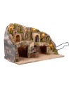 Illuminated nativity scene with fountain cm 50x26x33 h for Mondo nativity scene
