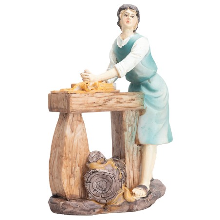 Set de 4 figuras de oficios de 15 cm en resina para belén Mundo