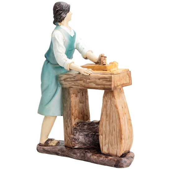 Set de 4 figuras de oficios de 15 cm en resina para belén Mundo